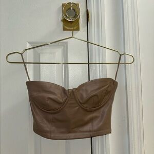 Zara Leather Crop Top